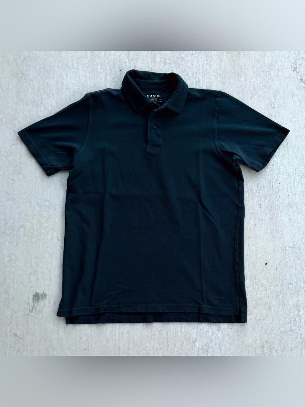 Filson Pique Short Sleeve Polo Shirt Size Small Heavyweight